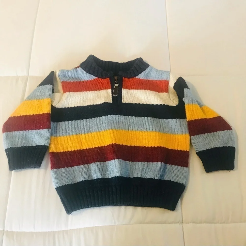 Lot Boys Knit Sweaters Little Rebels Cardigan Old Navy Stripe Sweater size 18 mo